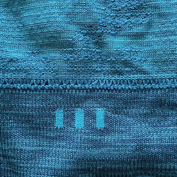 Lululemon  pacífic Teal Night Diver Perfórated Mesh Breeze by Long Sleeve sz 8 - Picture 4 of 4